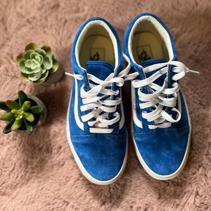 Blue suede Vans